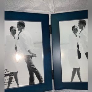 BUNDLE ONLY!! New in Box Malden 5x7 double photo frame blue color